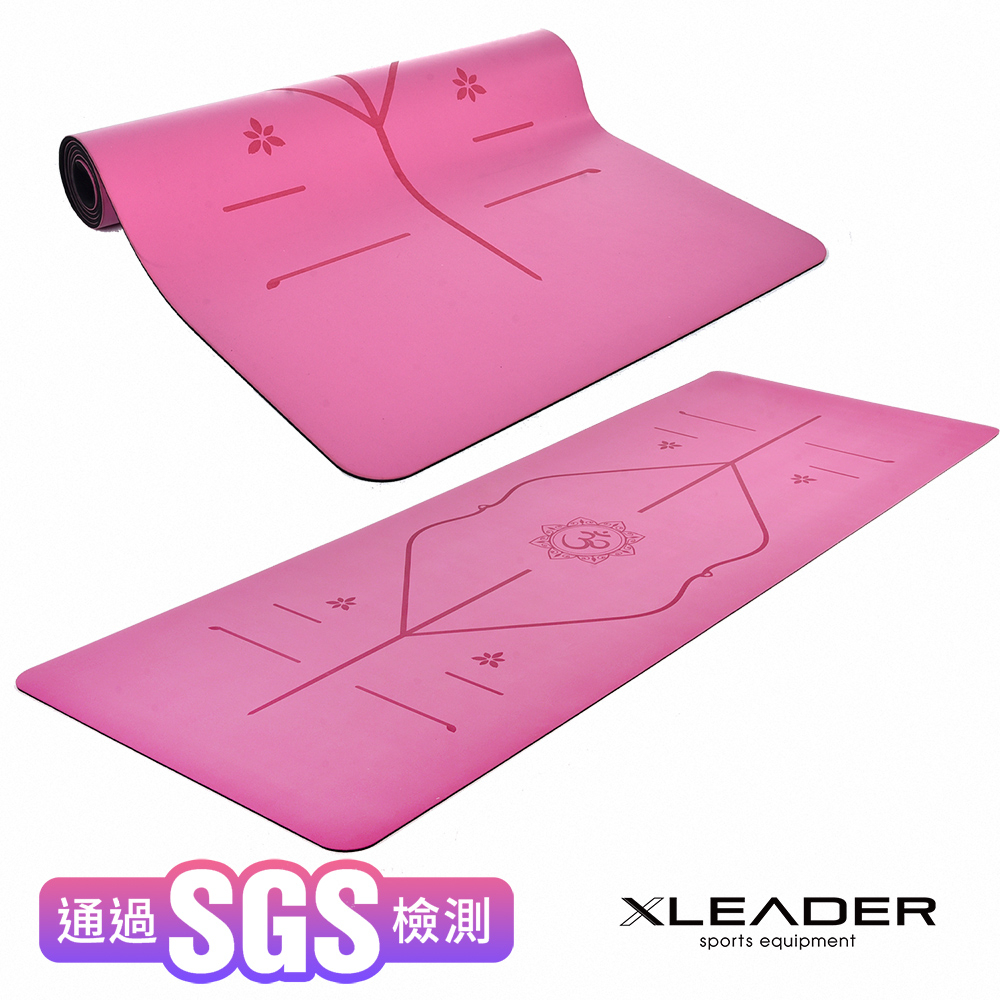 【Leader X】天然橡膠PU雙面防滑輔助正位線瑜珈墊(三色任選) | 正位線 緩衝避震(台灣24h出貨)
