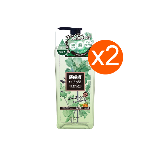 「限購兩組」清淨海 輕花萃系列控油香水洗髮精-檸檬羅勒+柑橘 720g x 2瓶