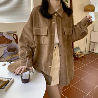 出清二手近全新麂皮質感襯衫外套長版