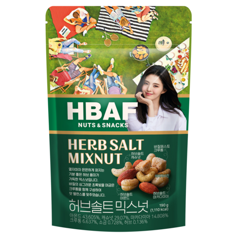 【HBAF】 香草鹽綜合堅果190g 韓素希代言