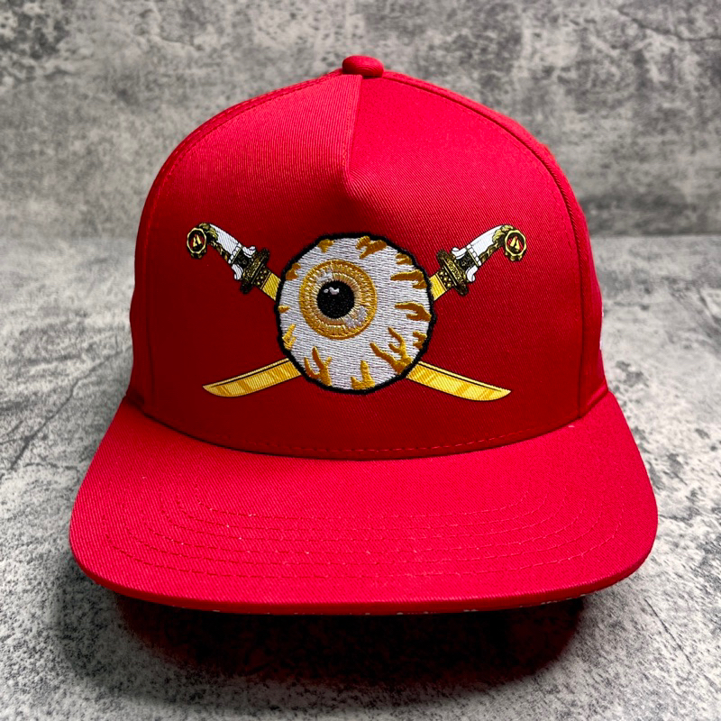 Mishka x VANZ 眼球 雙刀 絕版 紅色 SNAPBACK 經典基本款排扣棒球帽平簷帽全新正品
