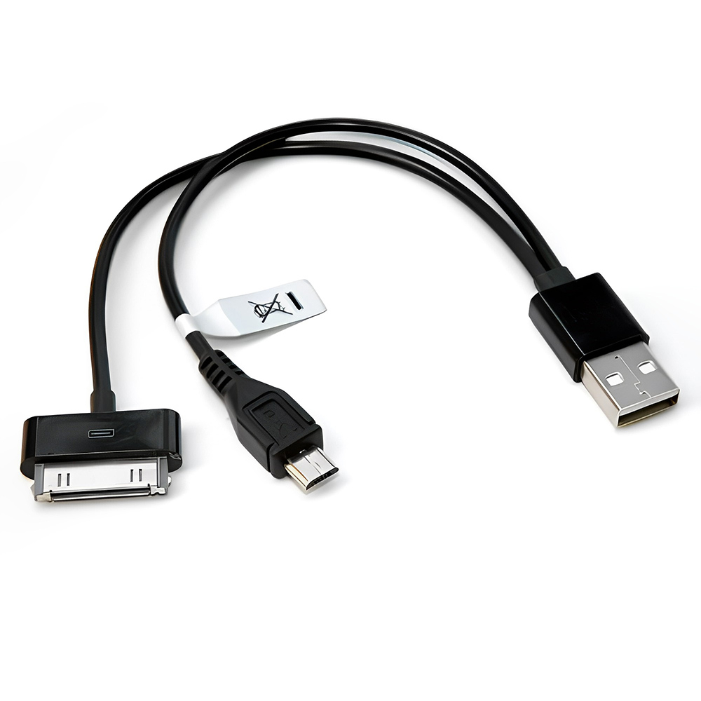 USB A公轉蘋果+Micro USB充電線 16CN