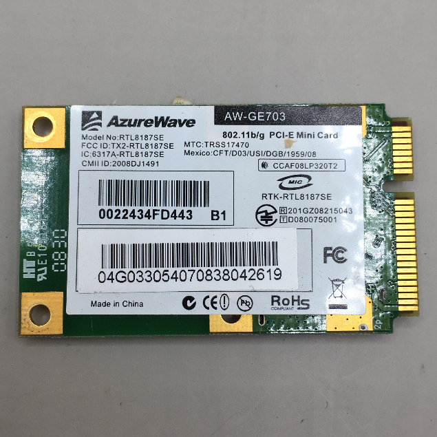 AzureWave AW-GE703 RTL8187SE 二手筆電網卡-A21
