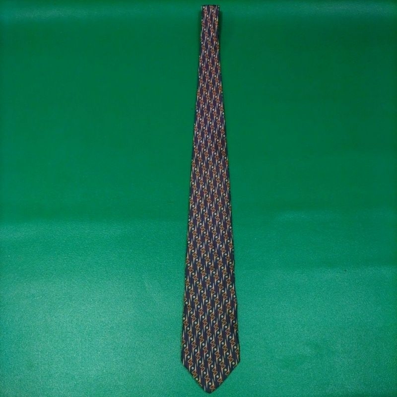 義大利製 Gucci 古馳 高級純絲質 沈穩 質感 領帶
