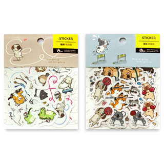 動物系列手帳裝飾貼紙包 (BST-12401-02) (40入/包)造型貼紙 手帳貼紙 防水貼紙【久大文具】0165