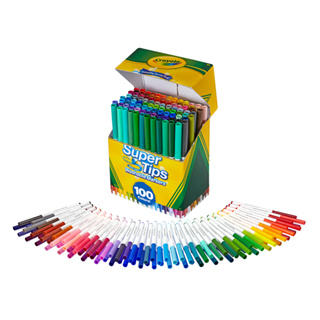 【美國繪兒樂Crayola】可水洗細桿錐頭彩色筆100色｜ 耐用筆頭 水洗特性 幼童適用