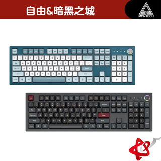 MONTECH 君主 MKEY 暗黑之城 自由之城 電競鍵盤 熱昇華 PBT G Pro 2.0軸 球帽