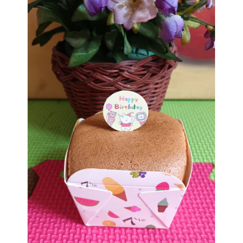 方形杯子蛋糕(口味：香橙，可可，原味），杯子尺寸標示圖4，🎁袋裝，😍附生日卡片