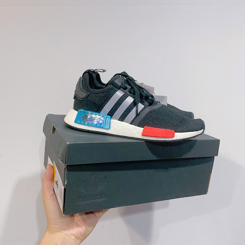 Sugar_tw - 現貨 Adidas NMD R1 黑藍紅 黑色 休閒 反光 休閒鞋 FY5727