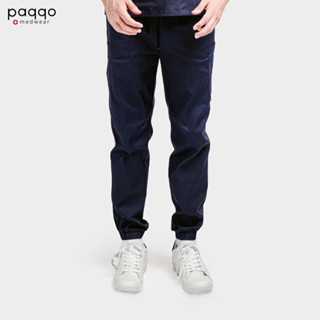 paqqo 男刷手褲｜彈性款抗皺束口褲-RA系列(夜空藍) 醫院工作服 醫護制服 手術服 醫美診所 護理師 護士褲