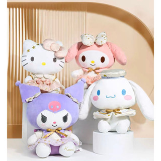 【沁的娃娃屋】❤️限時特價❤️現貨秒出❤️正版三麗鷗高質感白金娃娃擺飾 大耳狗 庫洛米 美樂蒂 KT 婚禮 生日
