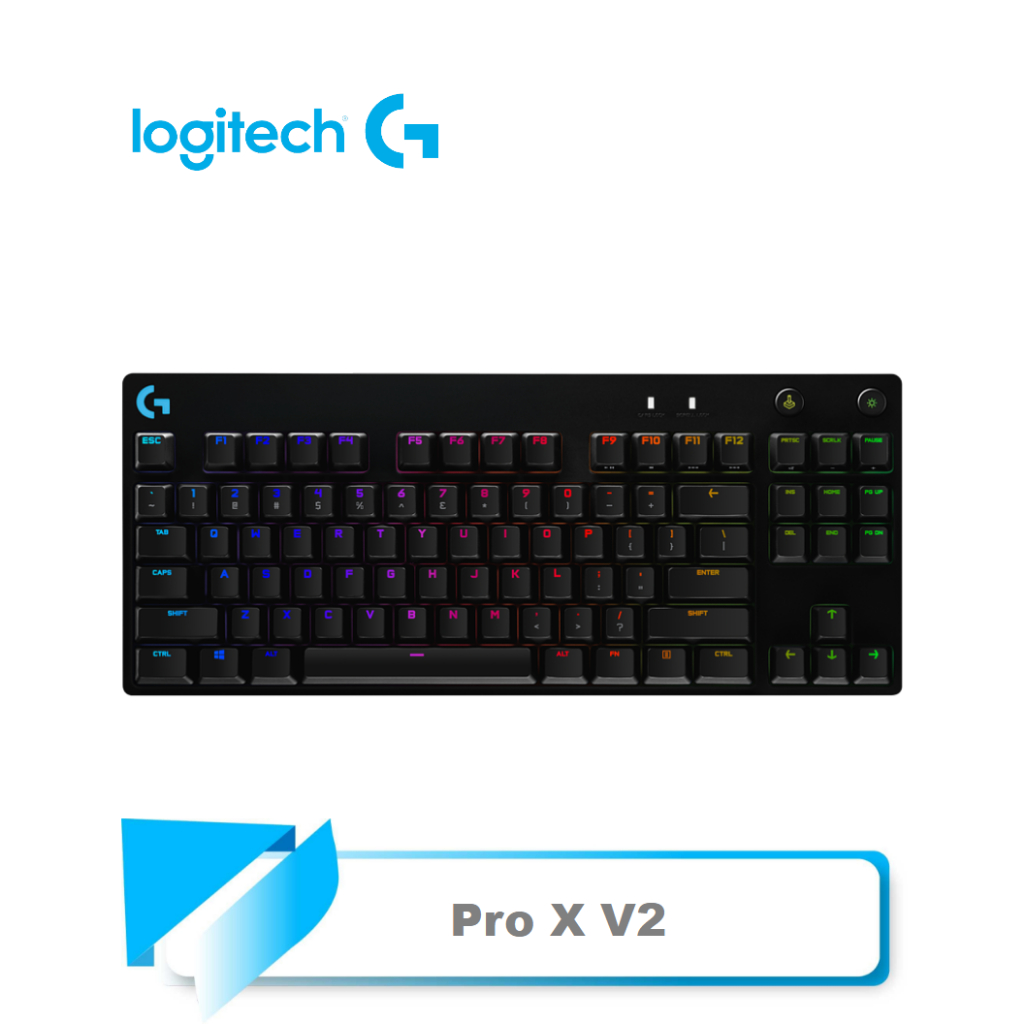 【TN STAR】Logitech 羅技 PRO X 80%電競鍵盤 青 插拔軸/RGB/可換鍵軸/可拆連接/巨集