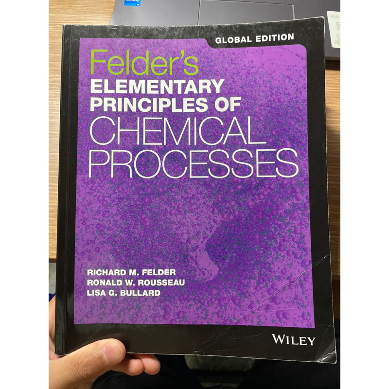 二手近全新Felder'sElementary Principles of Chemical Processes 4/e