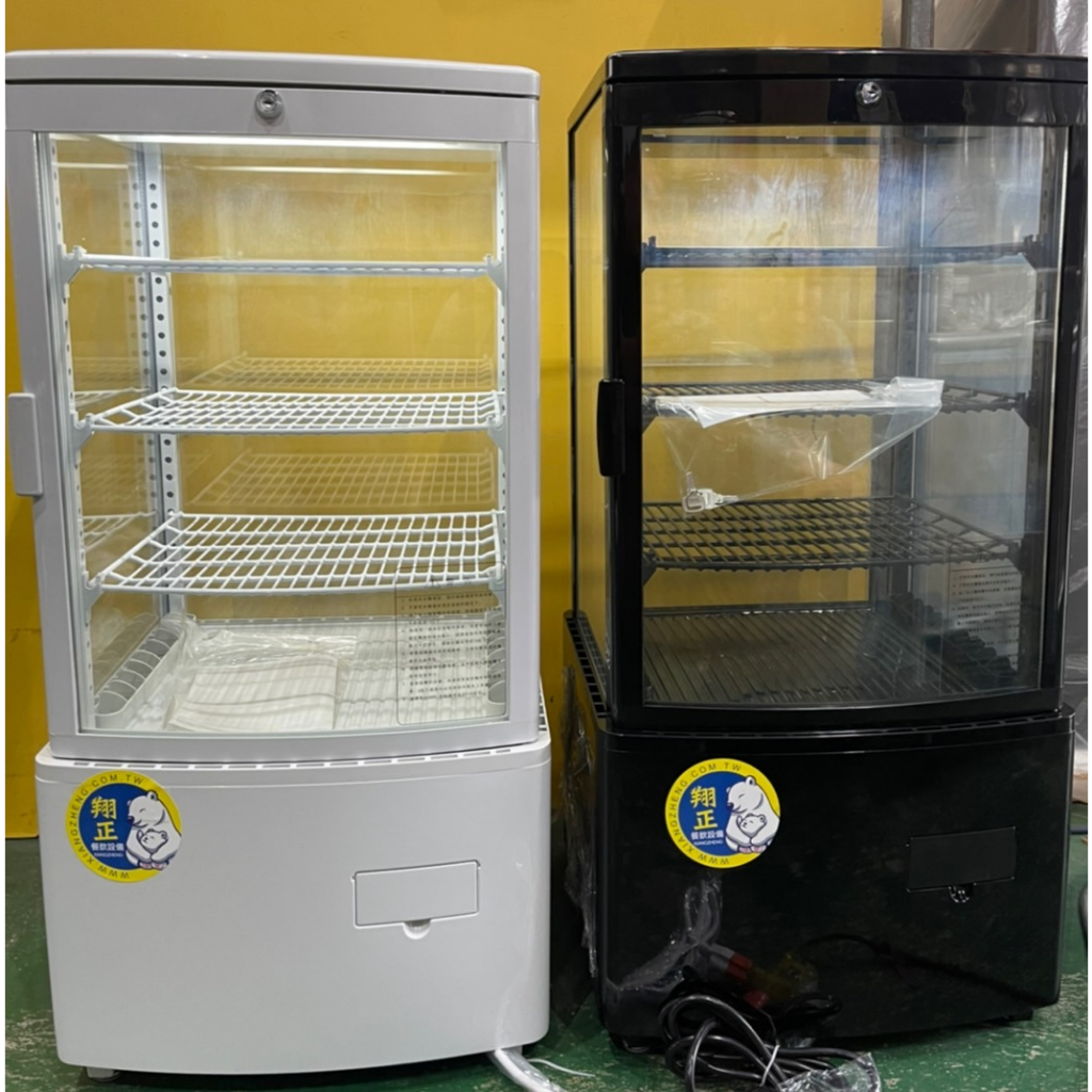【四面玻璃冷藏冰箱XC-68】三層可調式層架 內有LED燈 玻璃展示櫃 冷藏櫥 冷藏冰箱 桌上型蛋糕櫃 市集冰櫃 市集