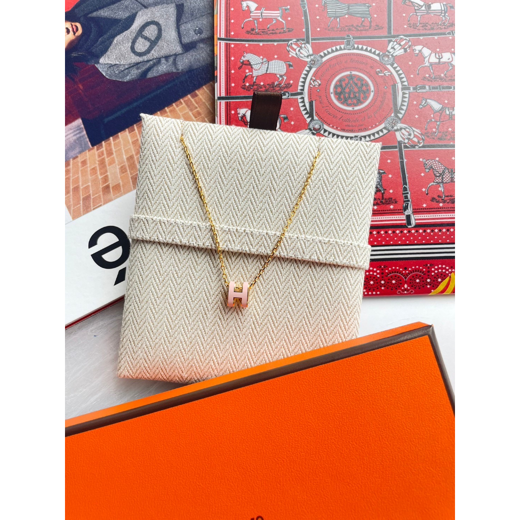 Hermes mini pop H項鍊 櫻花粉金 $1xxxx😍 現貨在台🇹🇼