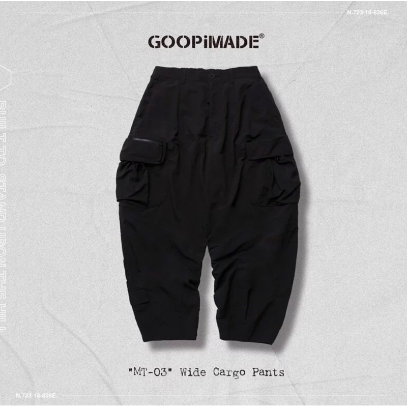 goopi “MT-03” Wide Cargo Pants - Black