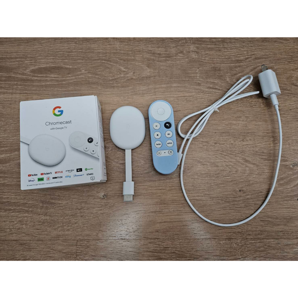 九成新 Google Chromecast with Google TV 4K  媒體串流播放器