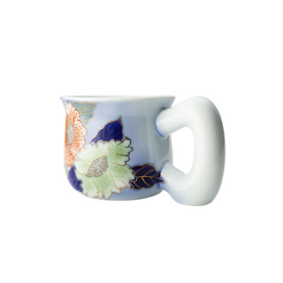 【海夫健康生活館】LZ 日本深川瓷器 藝術瓷器 茶花早安杯(B0176-01)