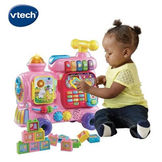 Vtech 4合1智慧積木學習車 4合1智慧歡樂積木學習車 學步車 4合1積木學習車 積木車 現貨 紅色 粉色