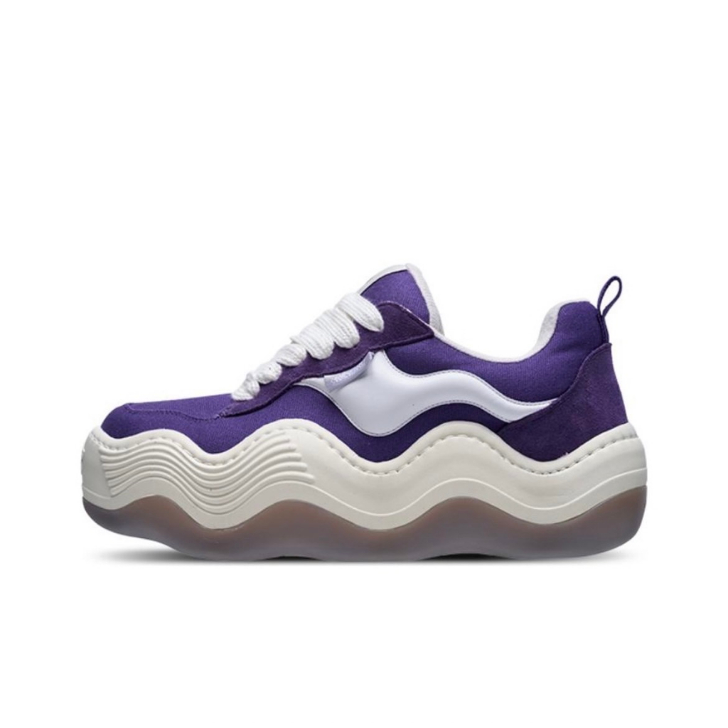 [screw select]HEYDAY TRIPLE WAVY PURPLE 紫色厚底增高波浪麵包鞋