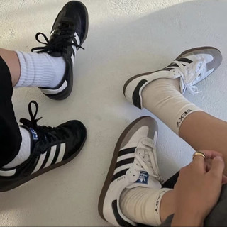 【Sharkhead】現貨 Adidas Samba OG 黑白 焦糖底 麂皮 德訓鞋 B75807 B75806