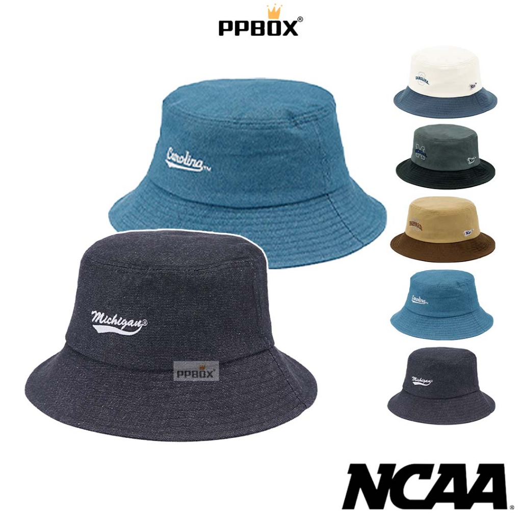 NCAA 刺繡 漁夫帽 73251868 帽子 軟泥帽 圓帽 遮陽帽 防曬 刺繡款 撞色系 牛仔布 日韓穿搭
