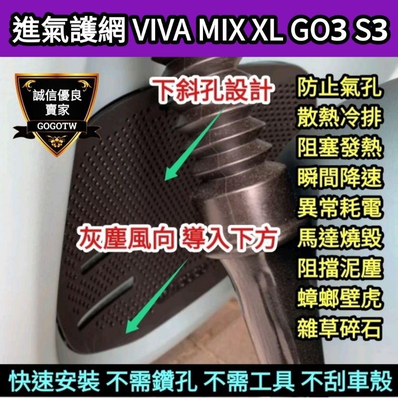 🍀防散熱器阻塞 車骨腐蝕 VIVAMIX VIVAXL Gogoro3 S3 CrossOver 水箱進氣護網