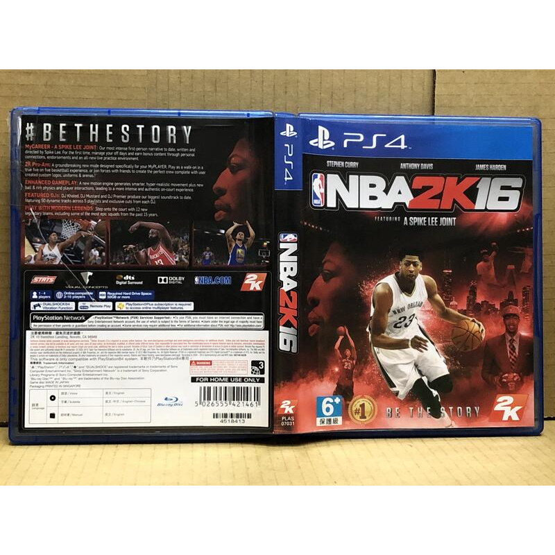 PS4 NBA 2K16 (中文版) 二手 外盒有破損