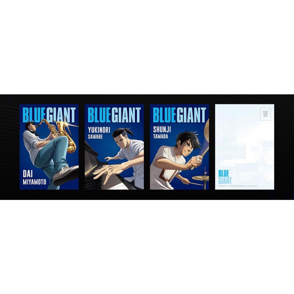 藍色巨星 電影角色明信片 🎥 BLUE GIANT 電影特製厚磅海報 藍色巨星海報 藍色巨星明信片 JASS黑膠造型