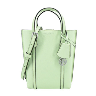 TORY BURCH PERRY荔枝紋雙層手提/斜背兩用包-迷你/薄荷綠｜100%原廠真品｜JS Maxx官方旗艦館