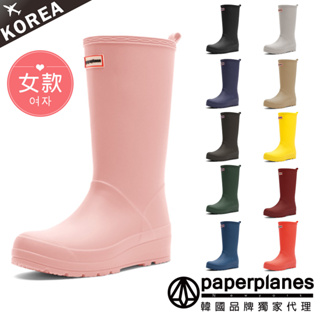 【Paperplanes】韓國空運。輕量純色時尚美型中筒雨靴(01522/共10色-現貨+預購)