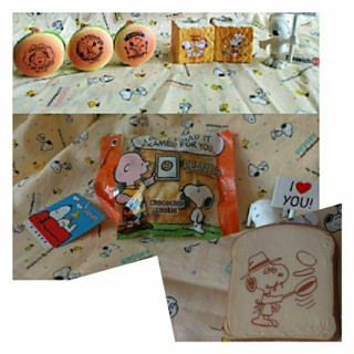 *潤餅小舖*snoopy史努比二手軟軟吊飾漢堡/麵包/餅乾/Spike 史派克切片吐司/與貝兒