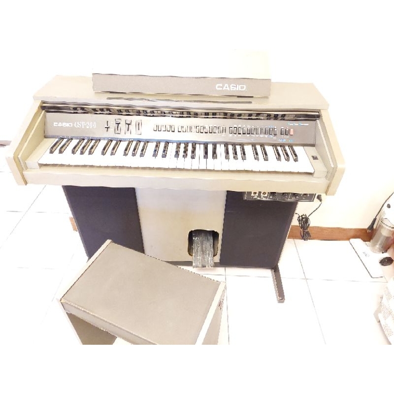卡西歐豪華電子琴最像鋼琴的聲音直立式自動立體音音響喇叭