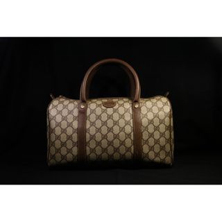 Gucci 波士頓手拿包| Vintage GG Supreme Canvas Boston Handbag