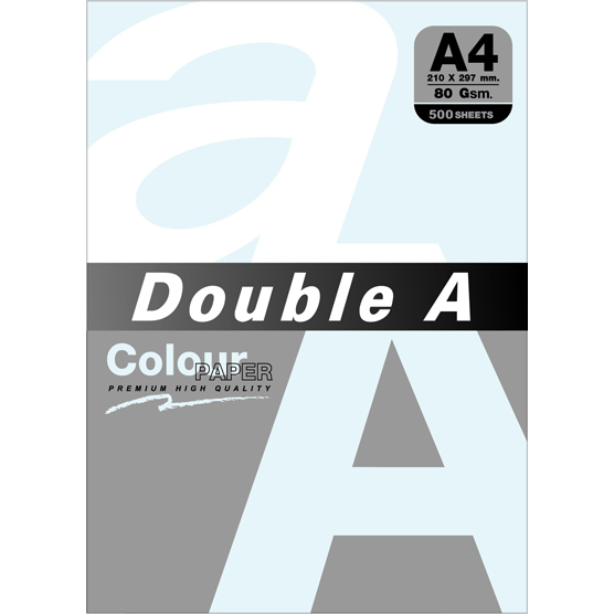 【含稅附發票】Double A 80磅 A4影印紙 粉藍/粉紅/粉綠/粉黃 500張/包 DA036/DA037/DA0