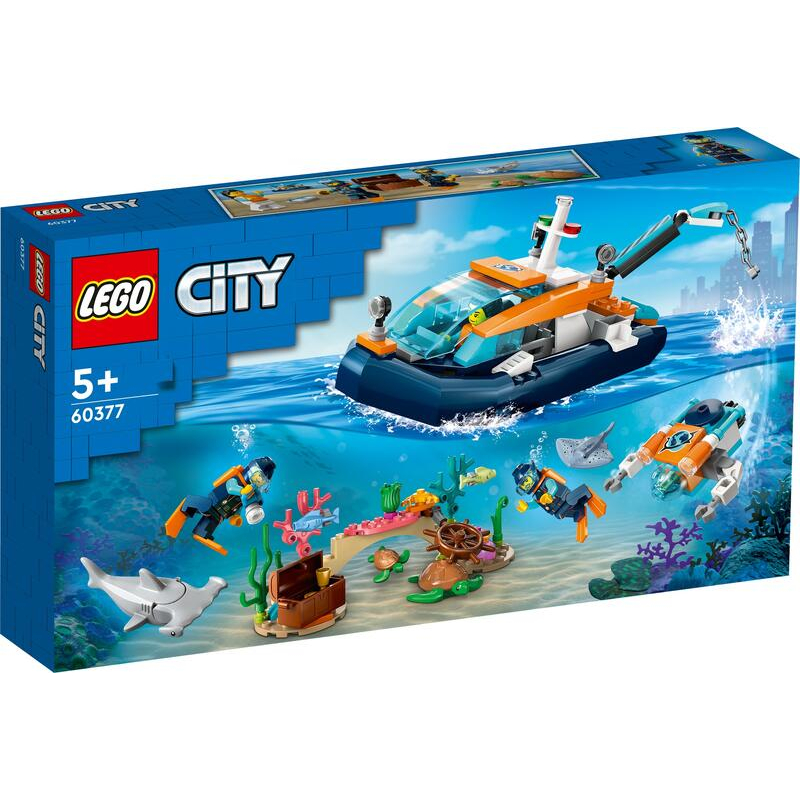 【好美玩具店】LEGO 城市系列 60377 探險家潛水工作船