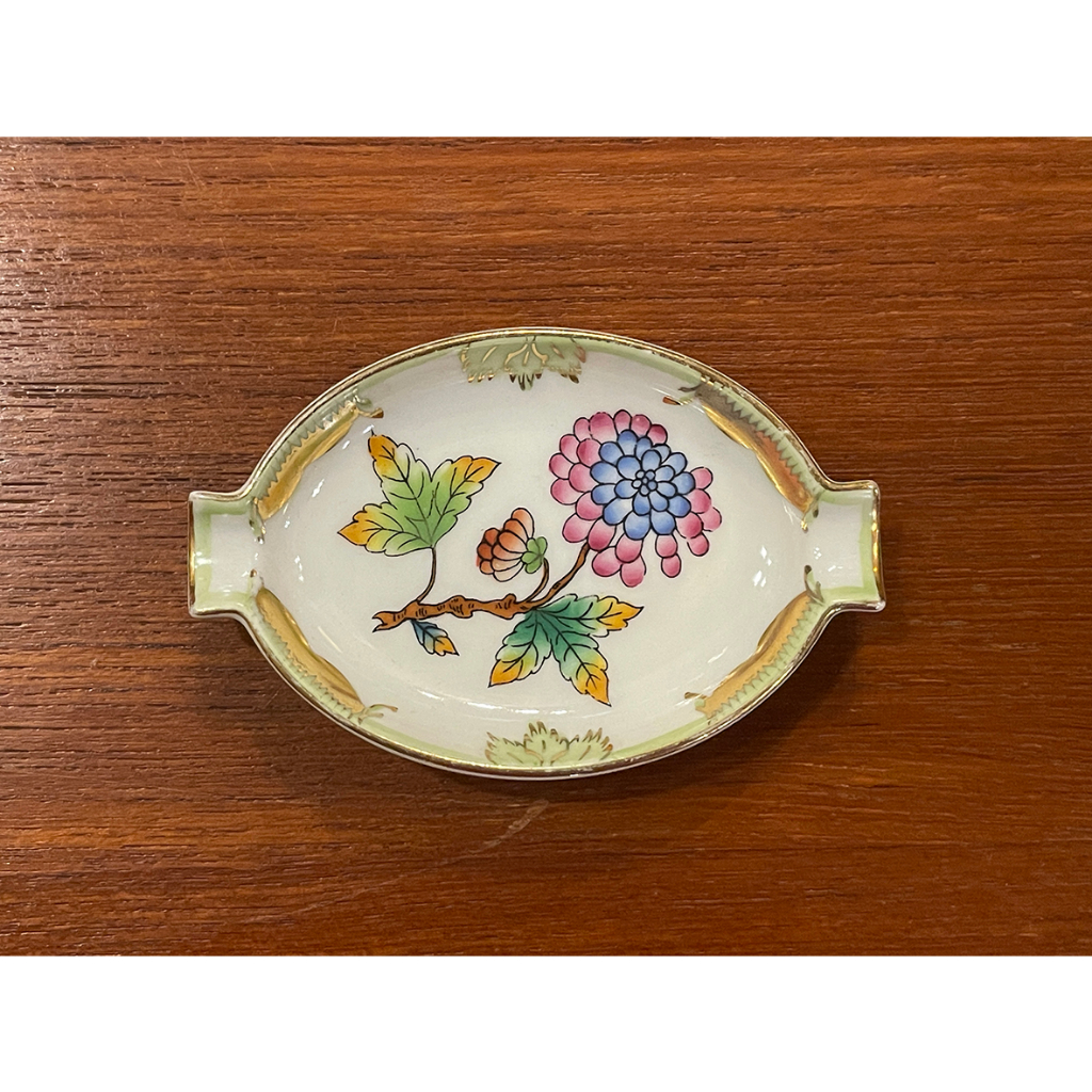 #19世紀 匈牙利皇家瓷器HEREND Queen Victoria系列手繪茶包/茶匙碟 #323083