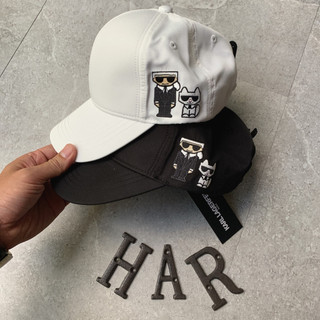 [海鹿馬] KARL LAGERFELD 卡爾 帽子 棒球帽 刺繡 LOGO 帽帶可調 挺版