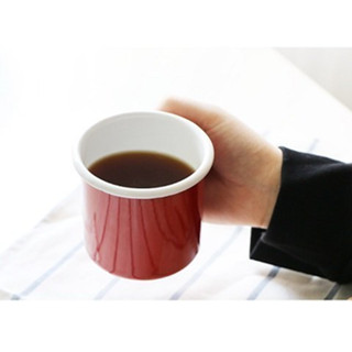 鄉村雜貨小市集＊zakka 飽滿糖果色系琺瑯杯馬克杯早餐杯漱口杯（紅色）