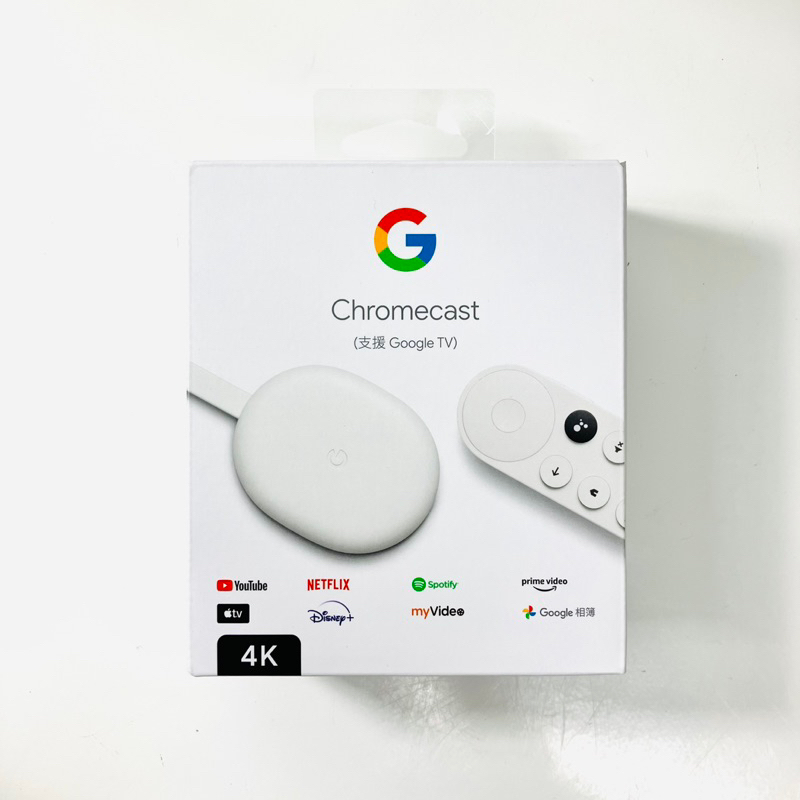 GOOGLE Chromecast 支援Google TV 4K 雪花白 二手 寶物工廠Treasure Factory