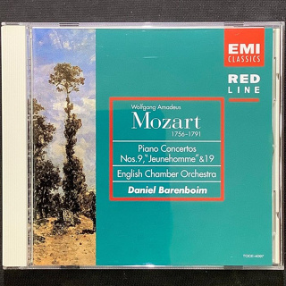 Mozart莫札特-第9號「珍諾美」/第19號鋼琴協奏曲 Barenboim巴倫波因/鋼琴&指揮 1999年日本東芝版