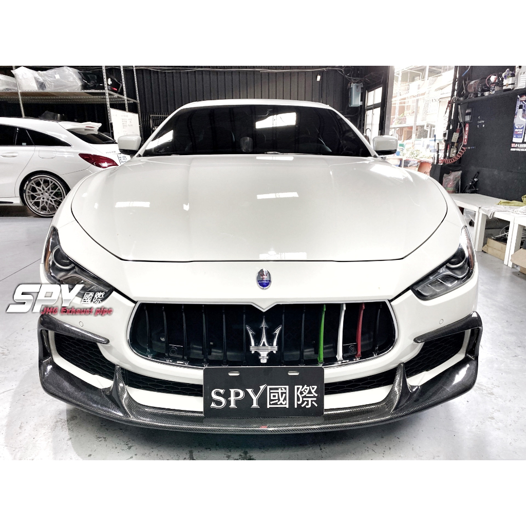 【SPY MOTOR】瑪莎拉蒂 Maserati ghibli s q4 碳纖維前下巴 小改前