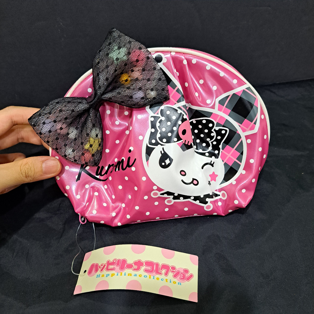 絕版收藏 酷洛米 KUROMI 蝴蝶結化妝包 收納包 三麗鷗 sanrio