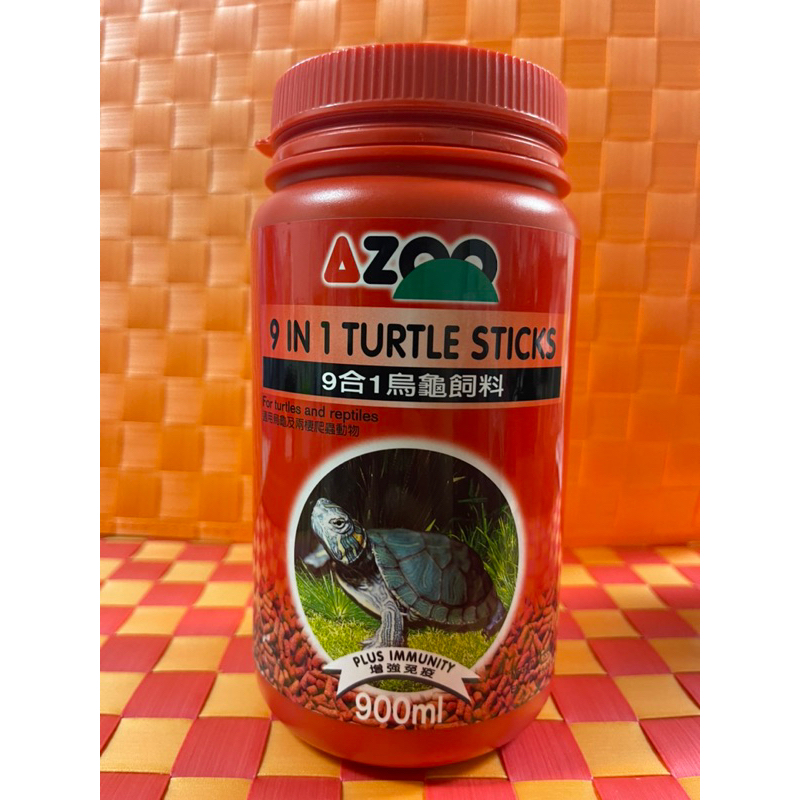 AZOO-9合1烏龜飼料，300g/900ml
