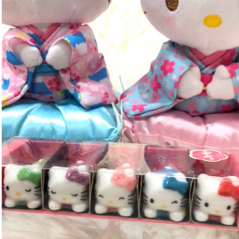 日本進口Hello Kitty陶瓷筷架五入組