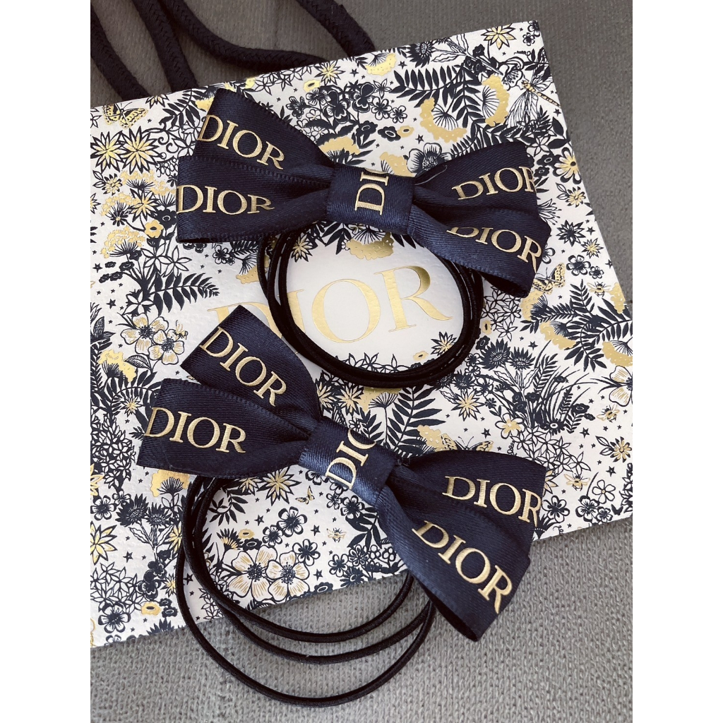❤️歐洲代購---Dior迪奧VIP會員贈品繁花幻境限量精美絲帶改造款髮圈2件組(附紙袋)