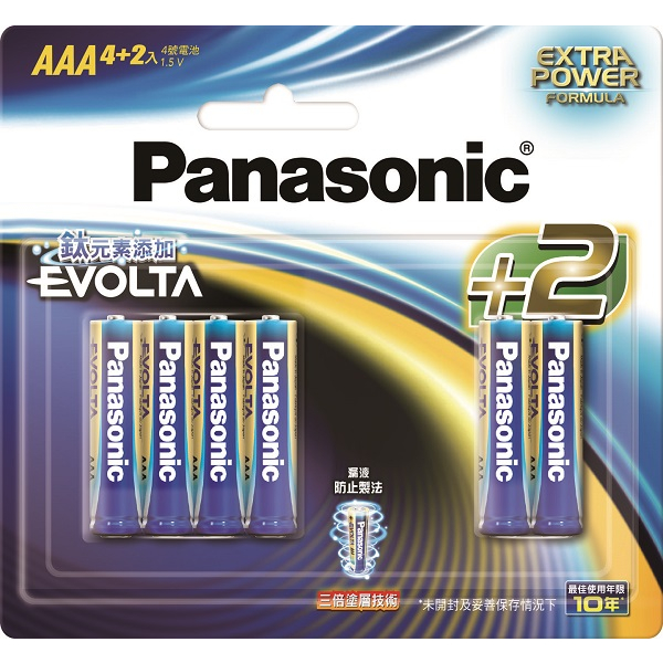 【Panasonic】國際牌 Evolta鈦元素鹼性電池4號6入