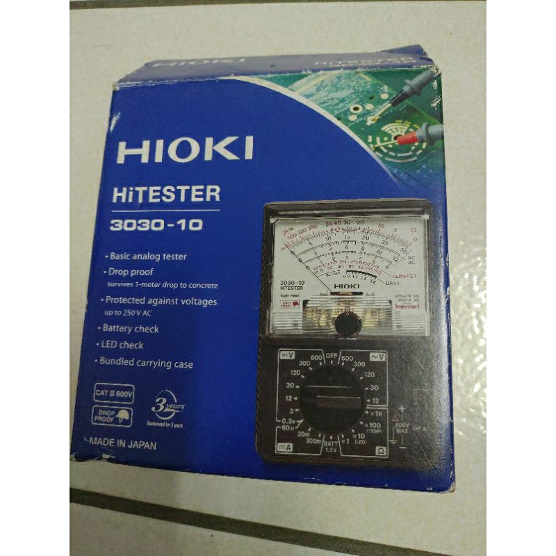 HIOKI 3030-10，日本指針型三用電錶，量交流直流電壓，電流，歐姆值等功能