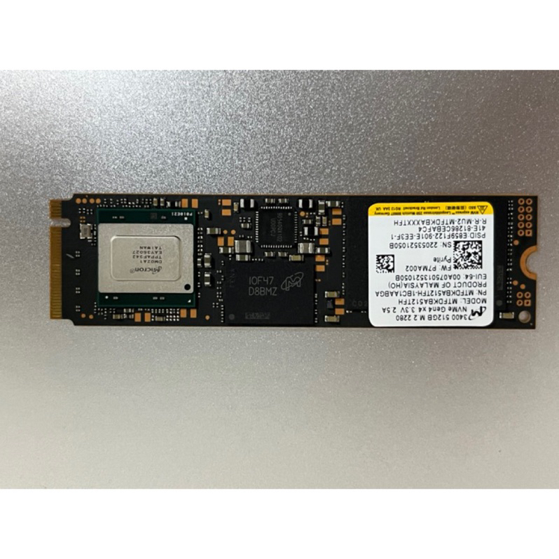美光  3400 512GB TLC PCIE GEN4 m.2 ssd效能同等P5 plus