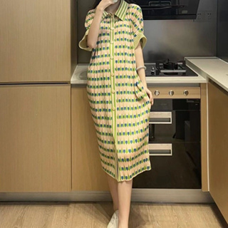 衣時尚 短袖連身裙 洋裝 長裙S-2XL新款女裝法式別緻獨特設計感小眾寬鬆polo連衣裙非D15-3977 ES22